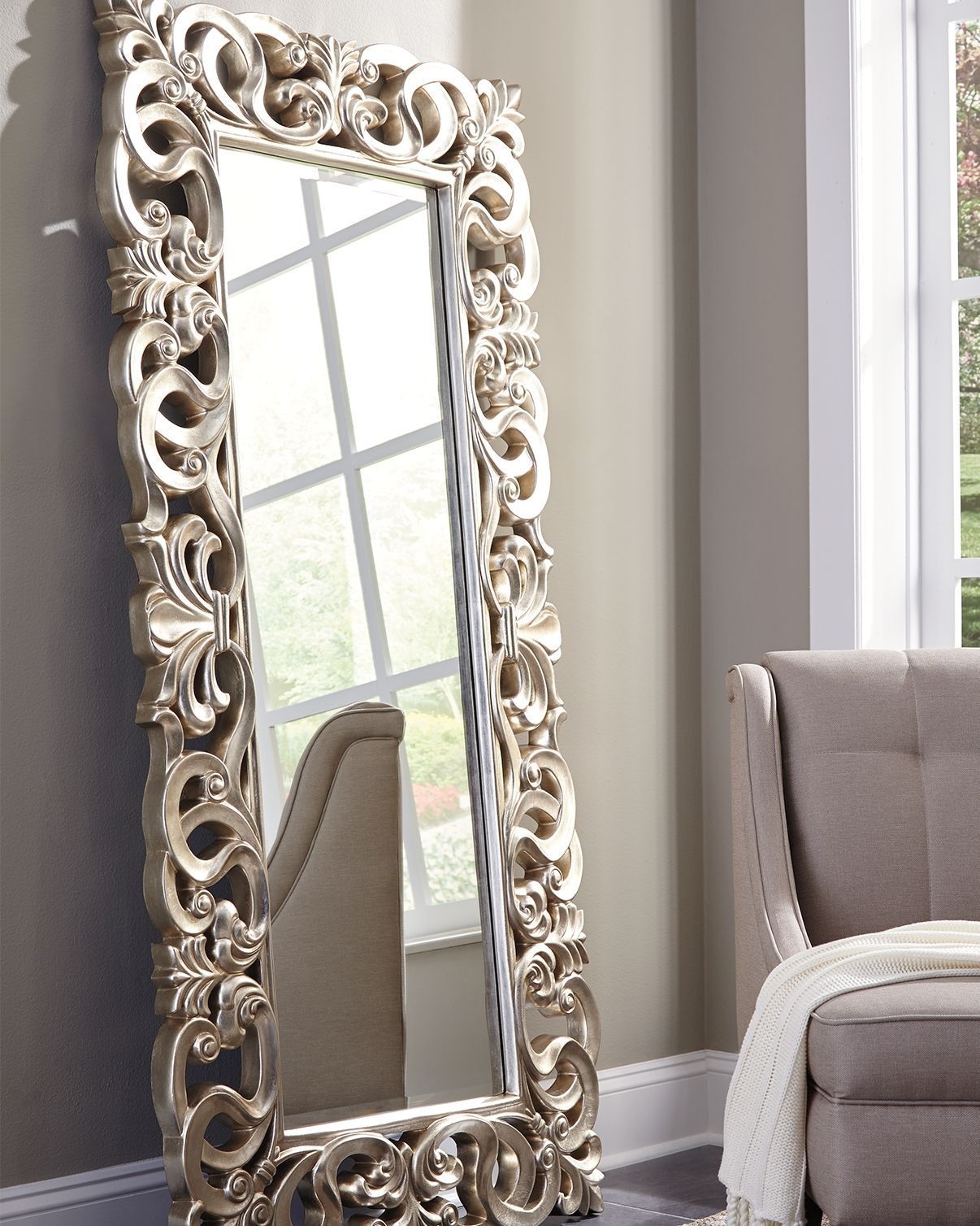 Large Silver Floor Mirror: A Reflection Of Refined Elegance