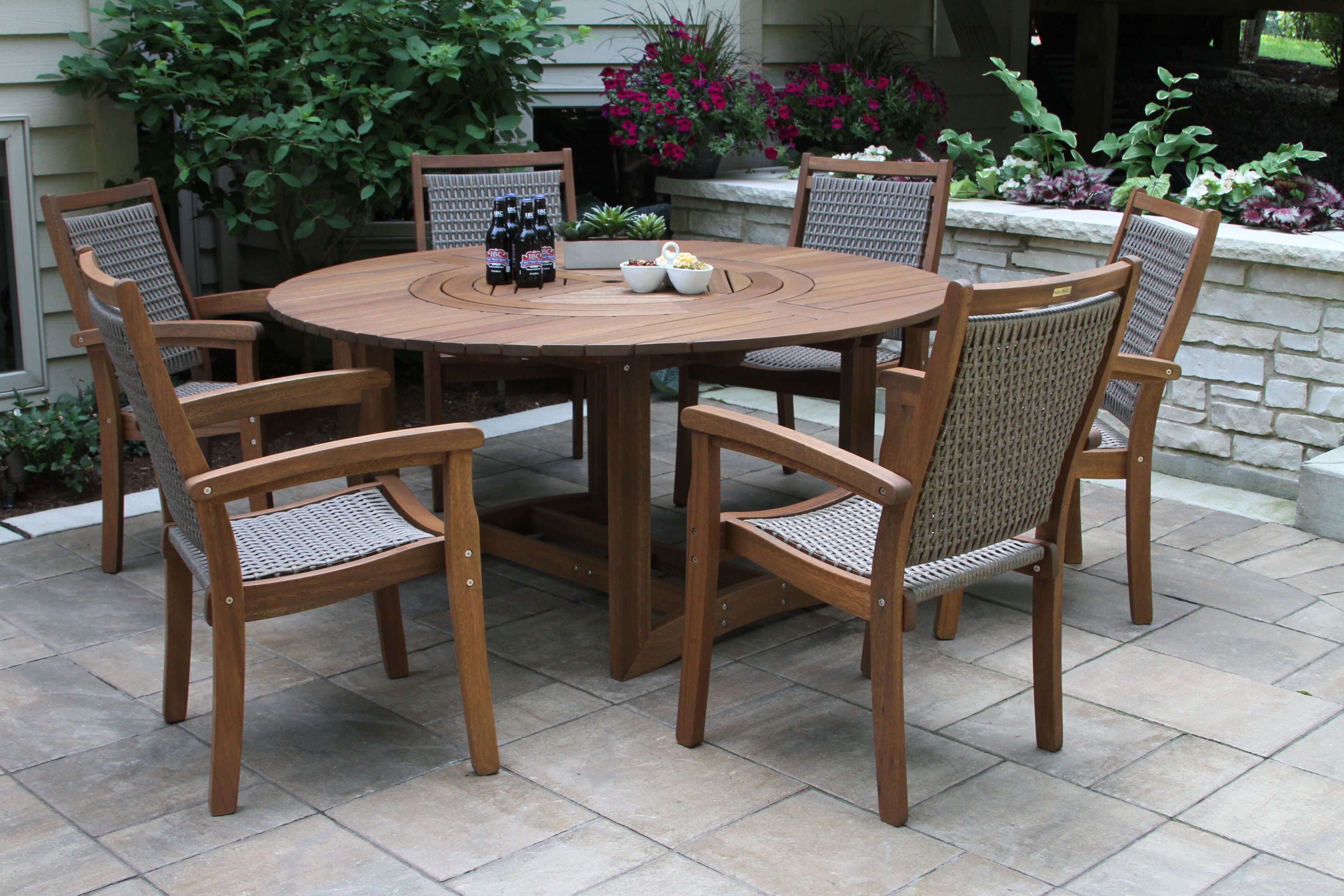 Round Outdoor Dining Table For 8