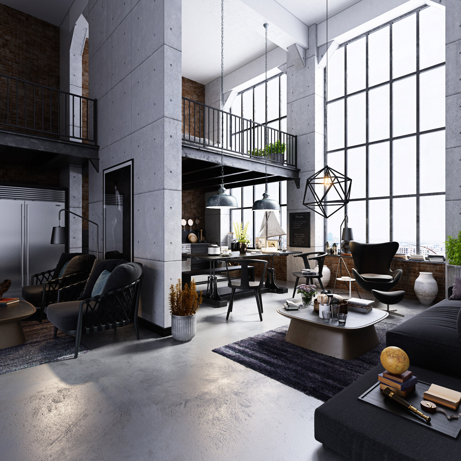Industrial Style Studio Apartment: A Modern Haven Of Refined Industrial Charm