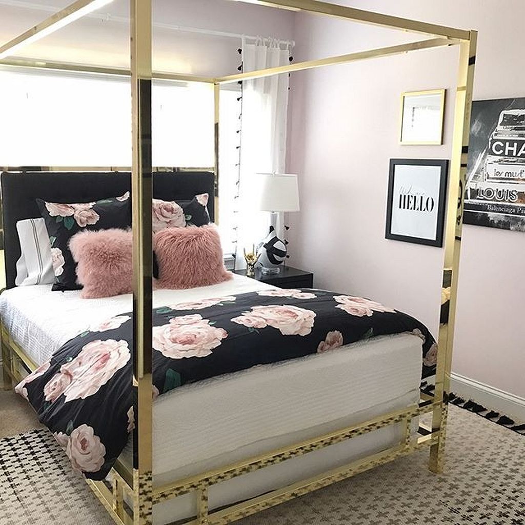 Glamorous Pink And Gold Bedroom Ideas