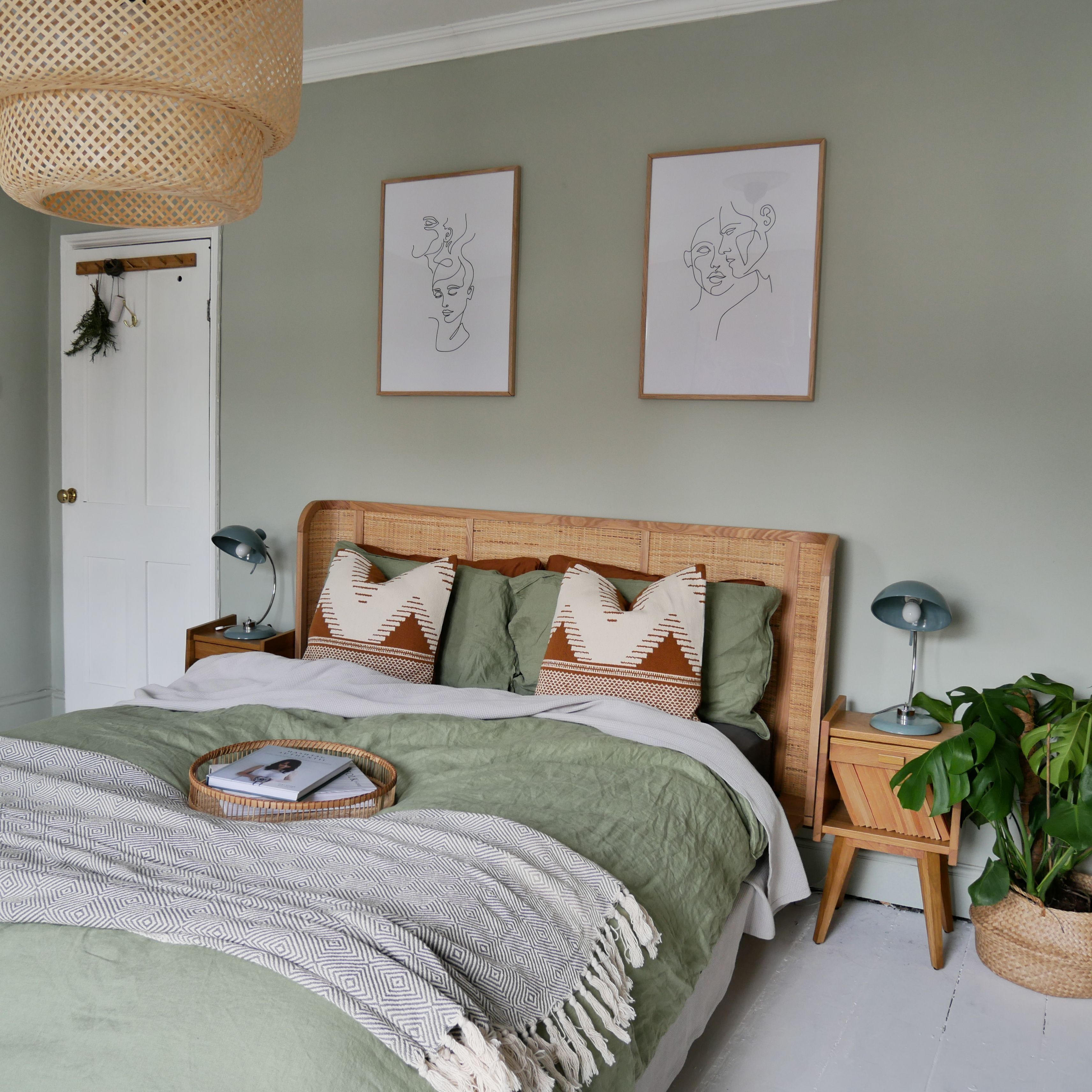 Ideas For A Tranquil Green And Wood Bedroom Design