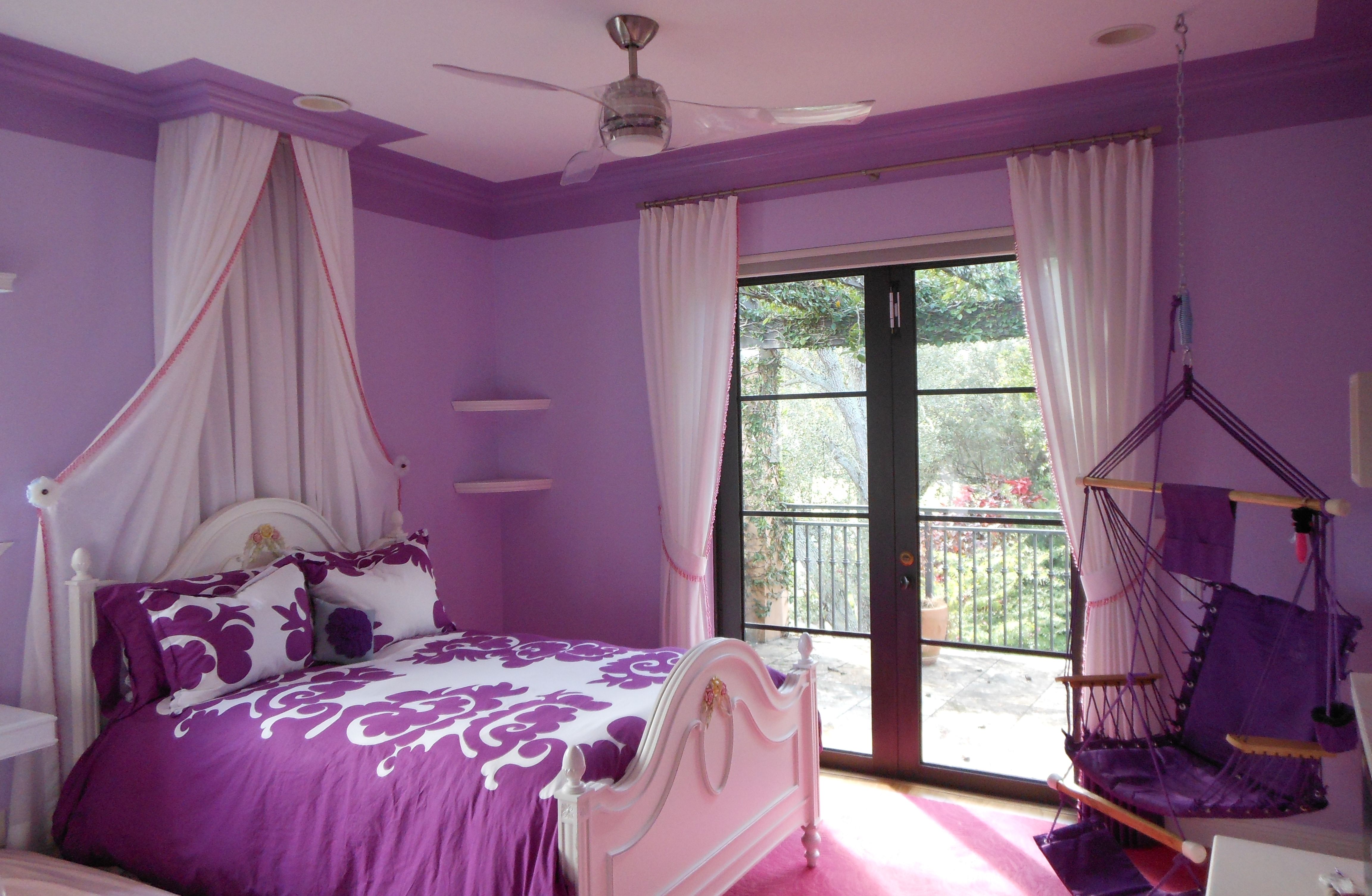 Purple Gold And Cream Bedroom