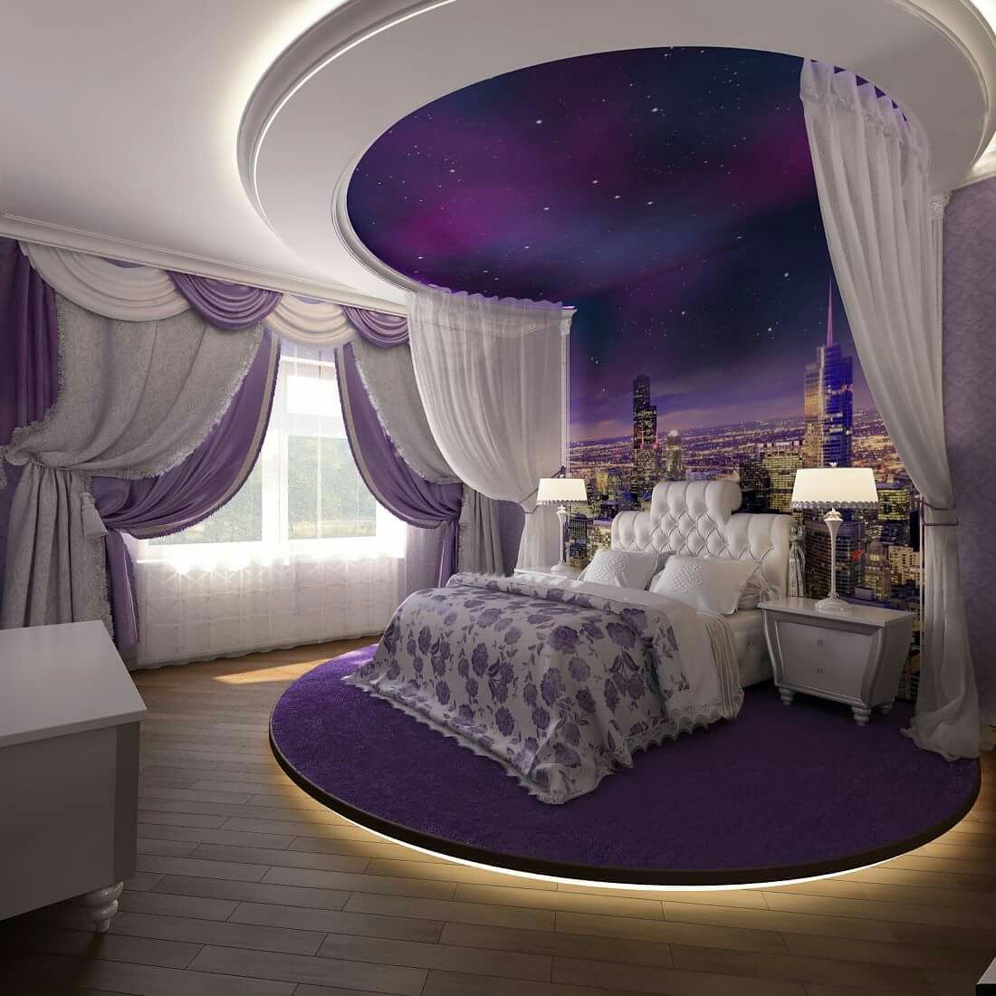 Purple Flowers In The Bedroom