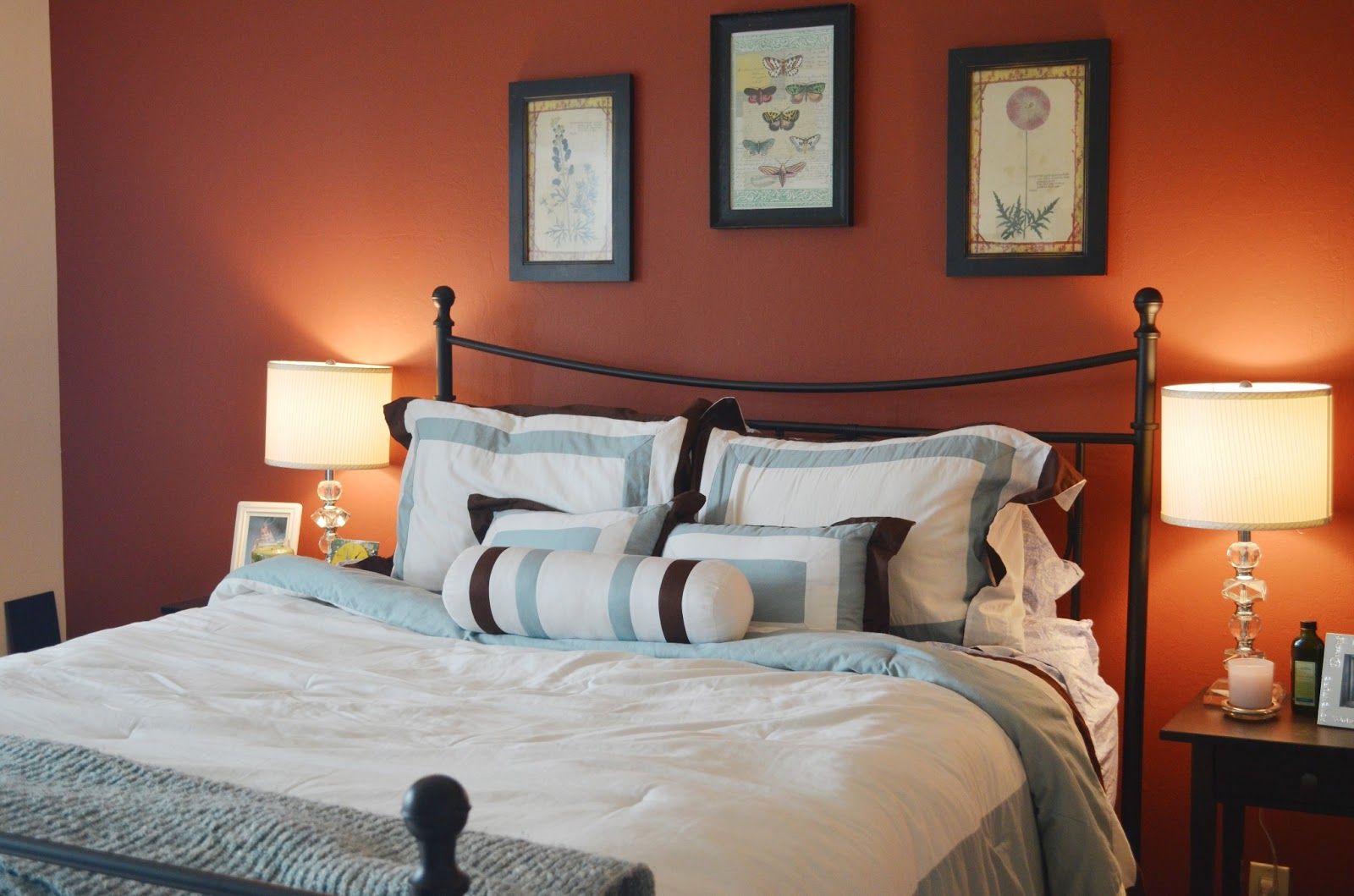 Blue And Orange Country Bedroom