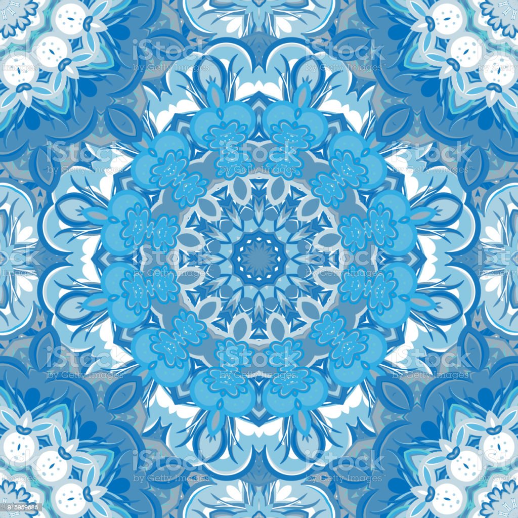 Ethnic Print In Light Blue