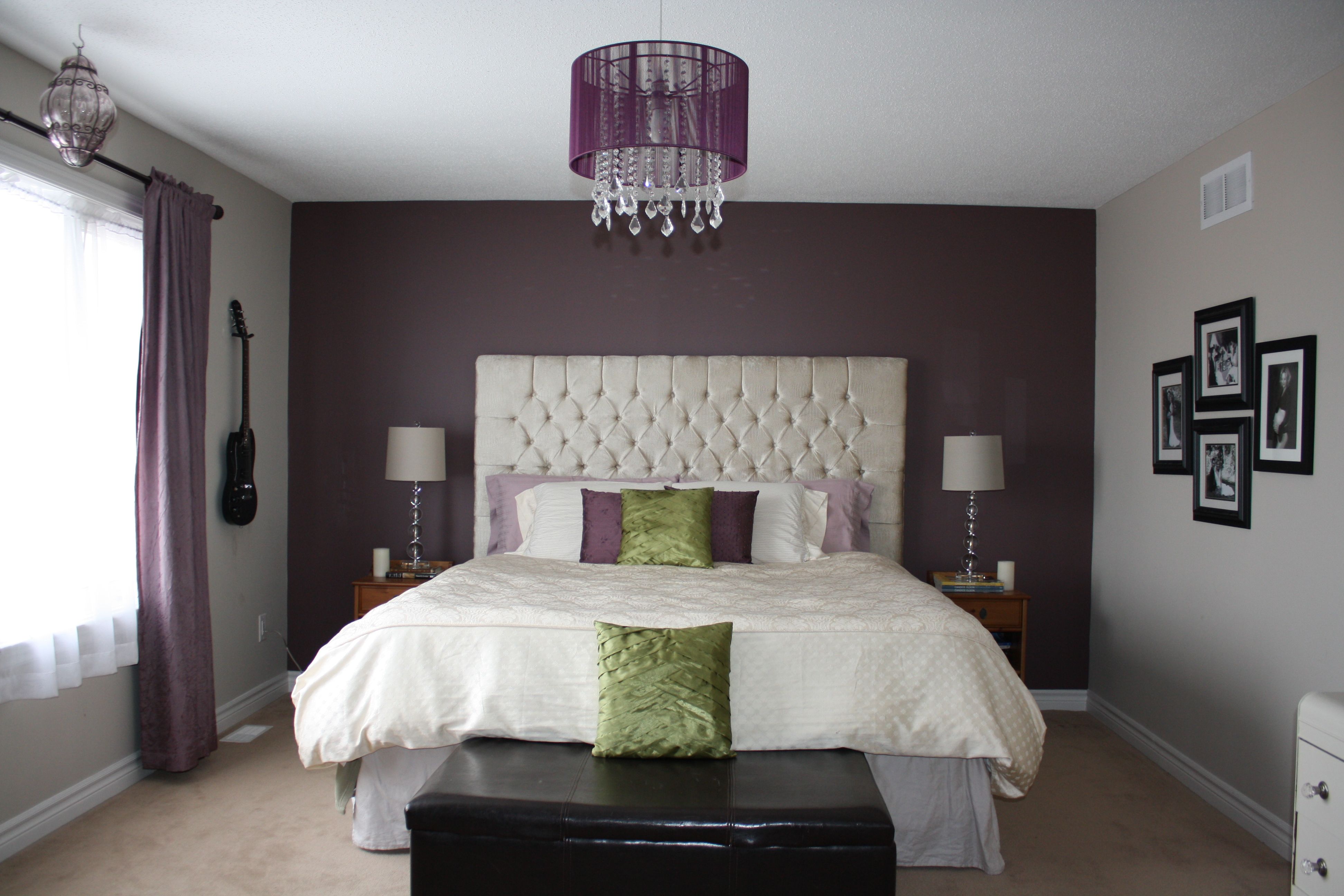 Bedroom In Thistle Purple And Agreeable Gray