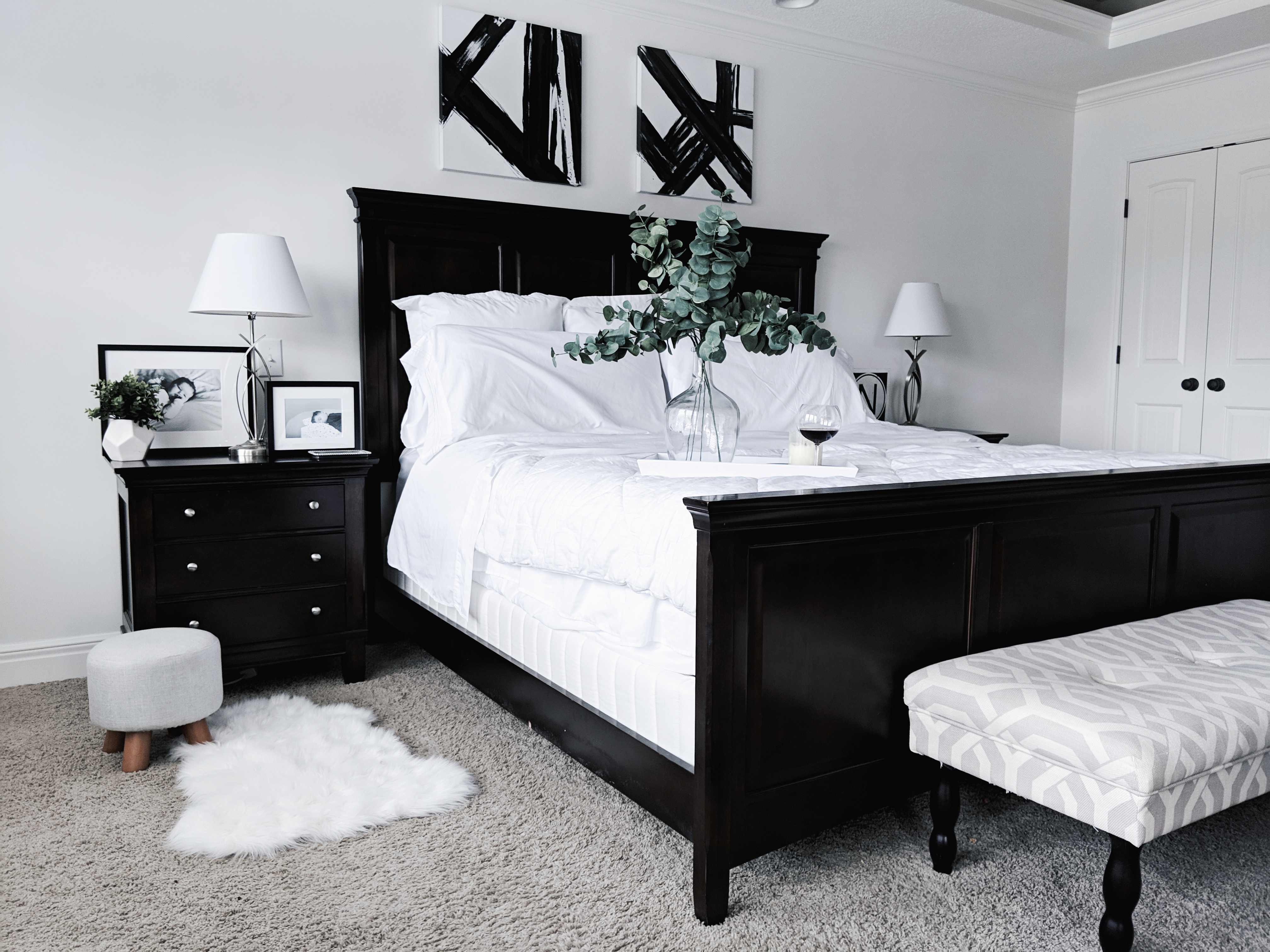 A Modern Black And White Bedroom