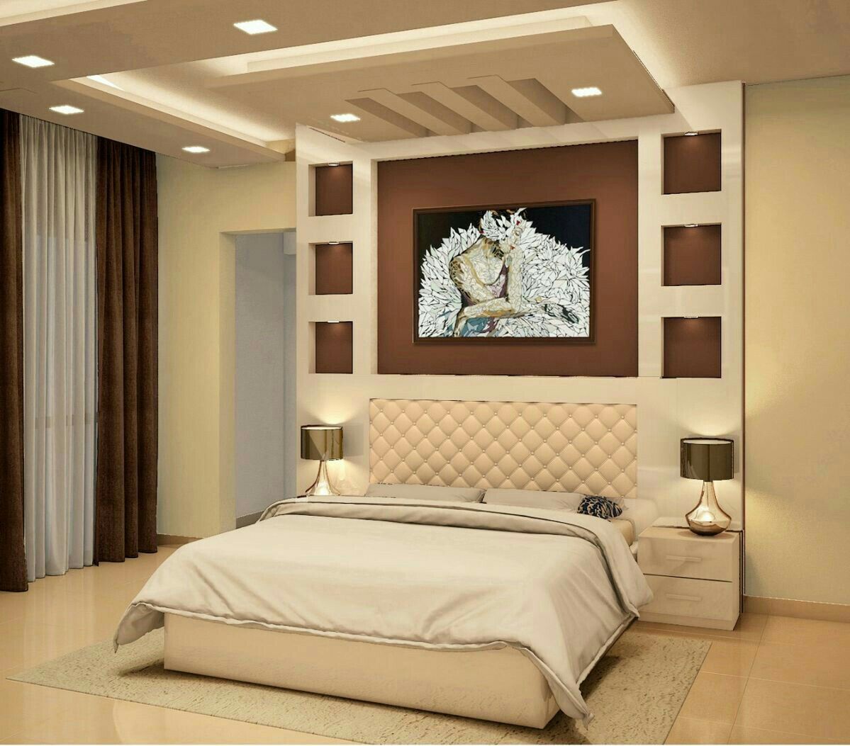Textures Aloft: Enhancing Comfort With Textured Bedroom Ceiling Designs