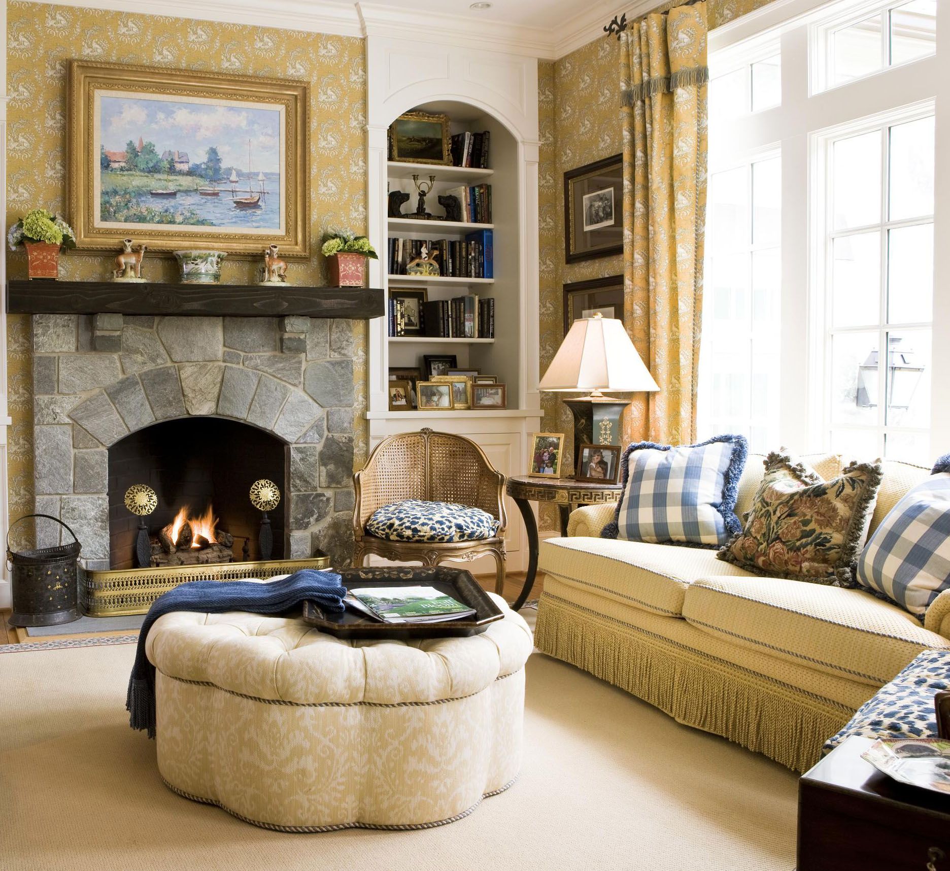Fireside Fantasies: Designing Cottage Living Rooms Around The Hearth