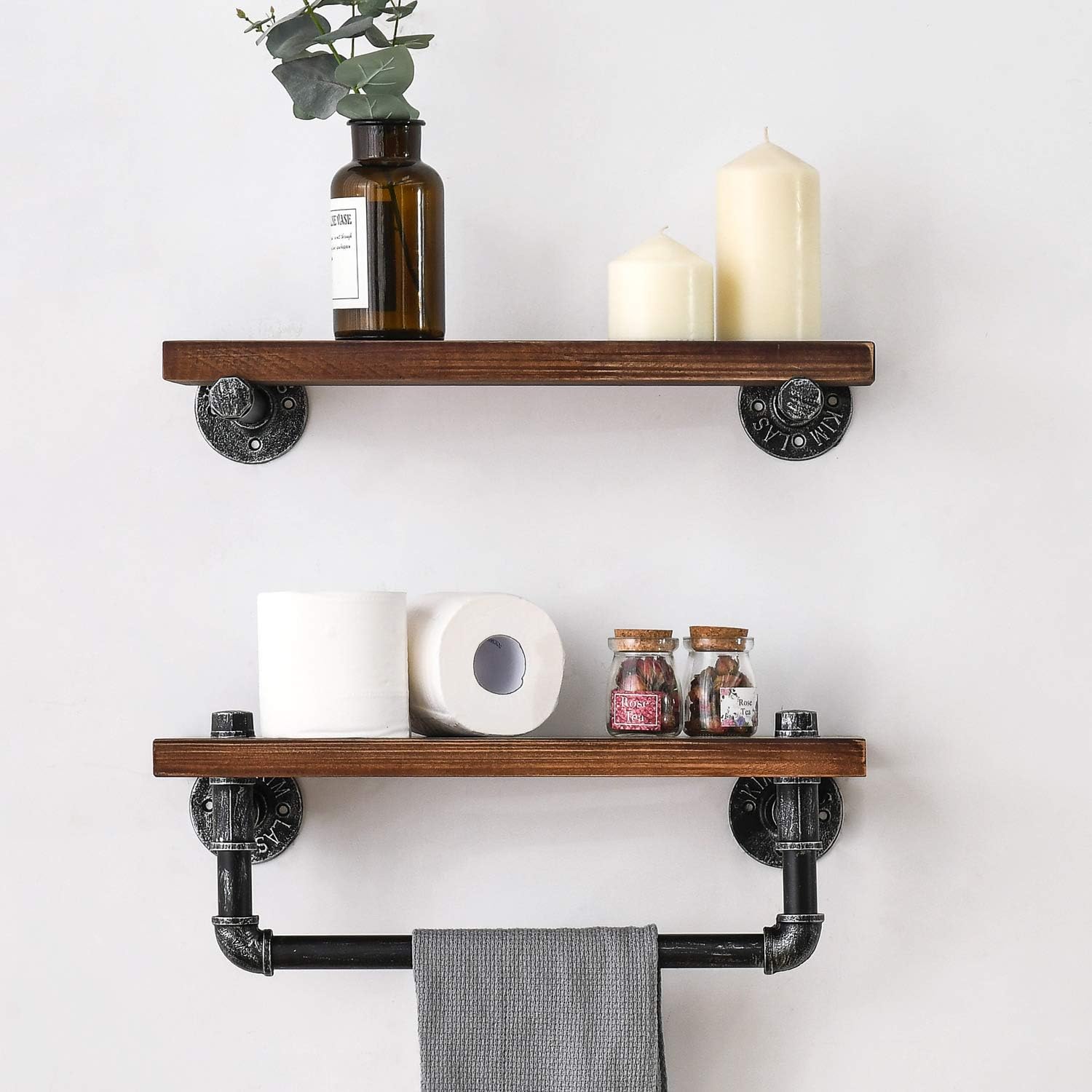 Industrial style Metal Shelves For A Rustic Look