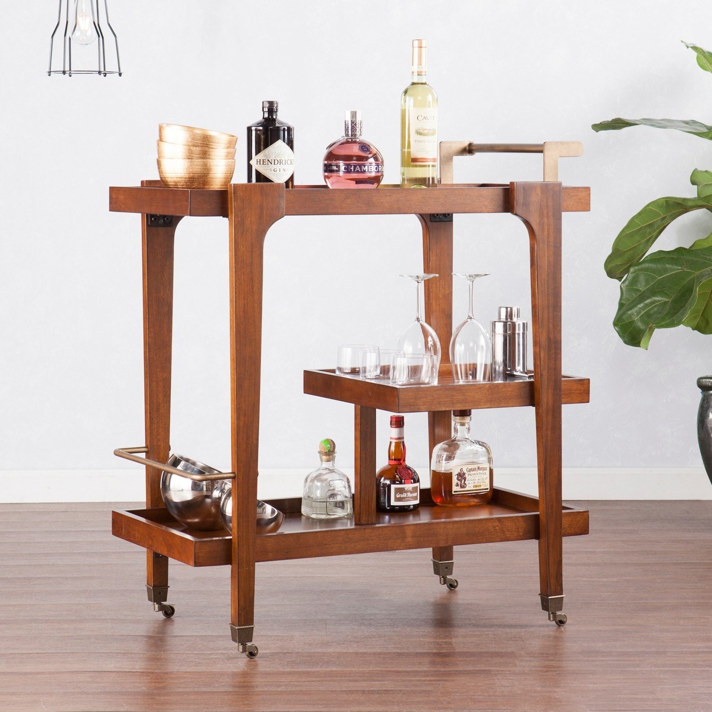 Sturdy Wooden Bar Carts For Entertaining Guests