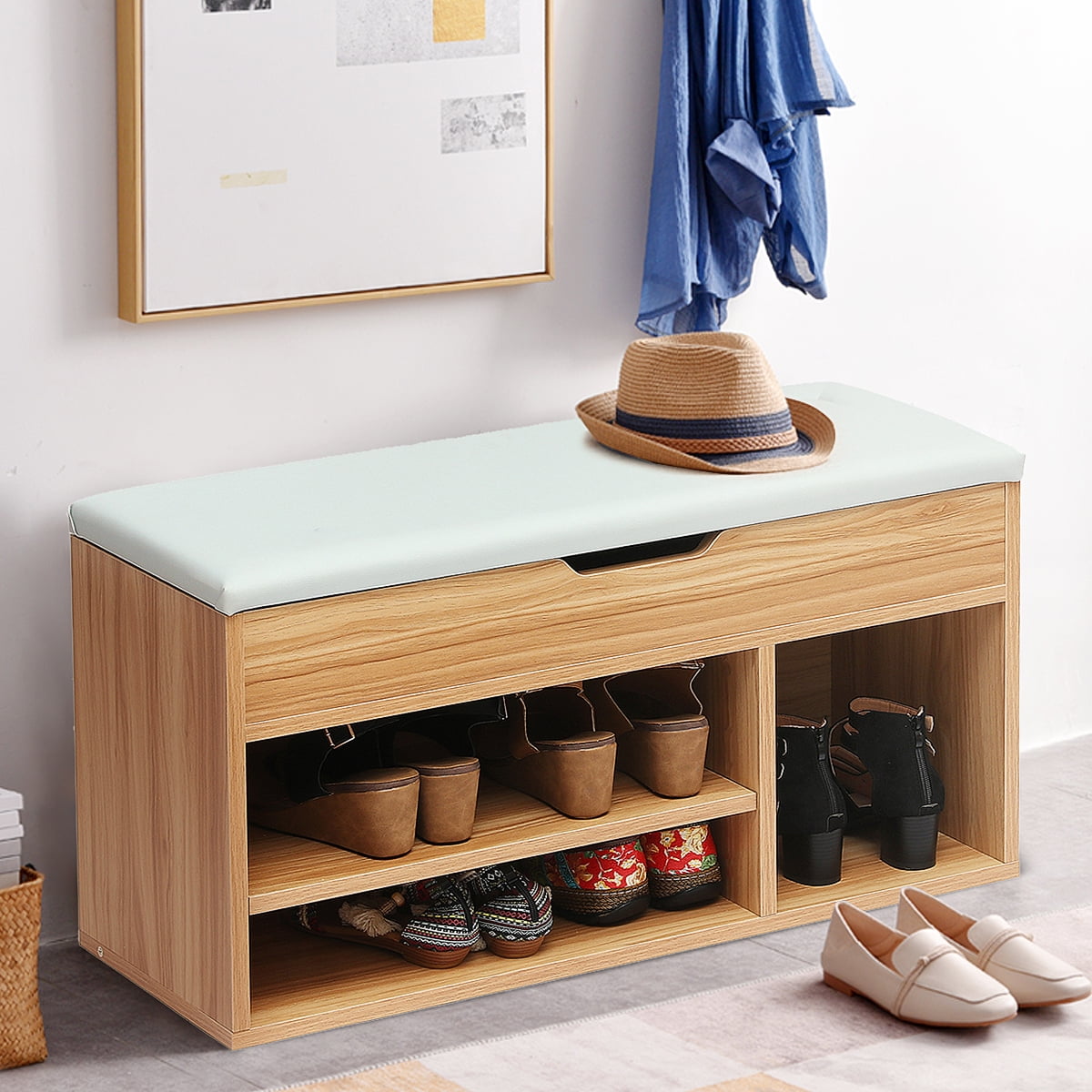 Functional Hallway Benches With Shoe Storage