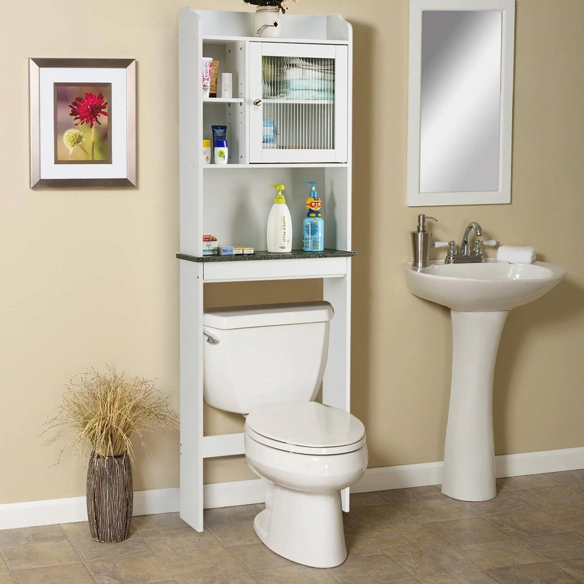 Space saving Over the toilet Storage Solutions