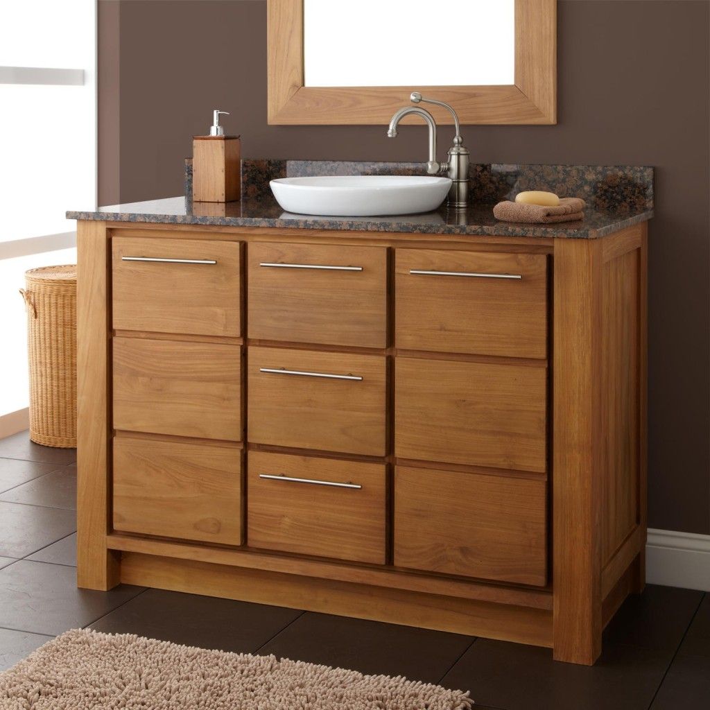 Reclaimed Teak Wood Bathroom Vanity Furniture