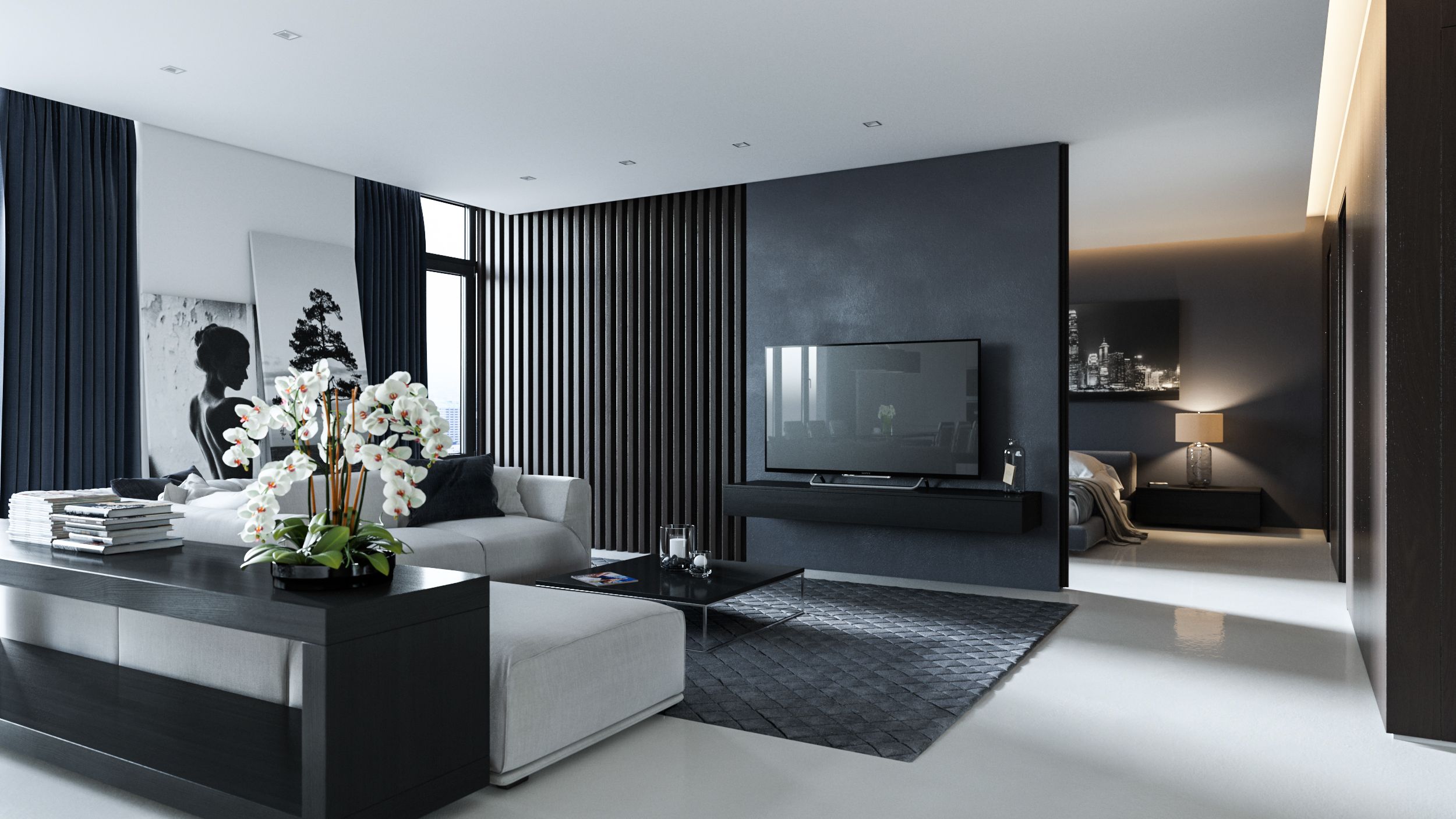 Black White And Grey In Modern Spaces